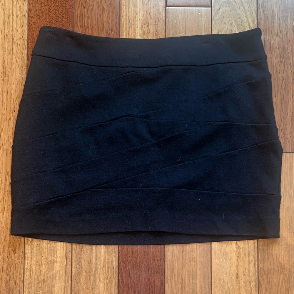 Express Black Bandage-Style Mini Skirt